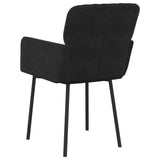 Eetkamerstoelen 2 st fluweel zwart - AllerleiShop