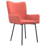 Eetkamerstoelen 2 st fluweel roze - AllerleiShop