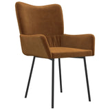 Eetkamerstoelen 2 st fluweel bruin - AllerleiShop