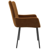 Eetkamerstoelen 2 st fluweel bruin - AllerleiShop