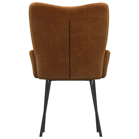 Eetkamerstoelen 2 st fluweel bruin - AllerleiShop