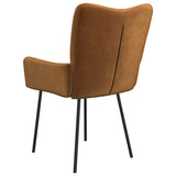 Eetkamerstoelen 2 st fluweel bruin - AllerleiShop