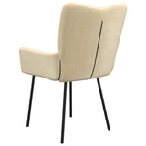 Eetkamerstoelen 2 st fluweel crèmekleurig - AllerleiShop