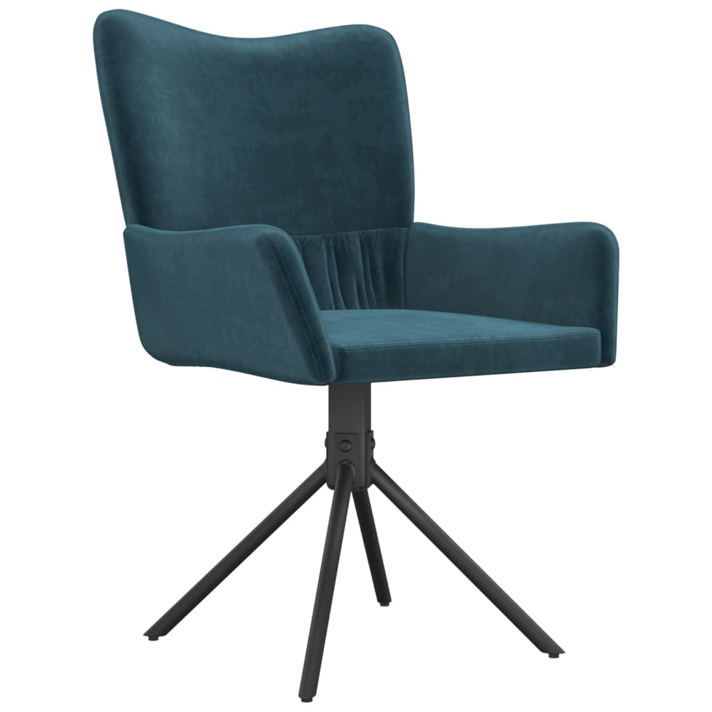 Eetkamerstoelen draaibaar 2 st fluweel blauw - AllerleiShop