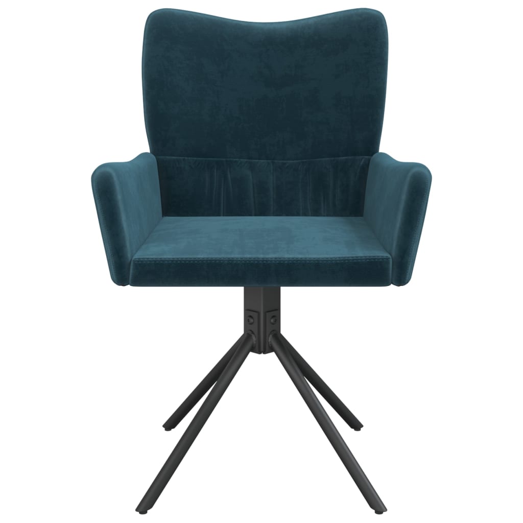 Eetkamerstoelen draaibaar 2 st fluweel blauw - AllerleiShop