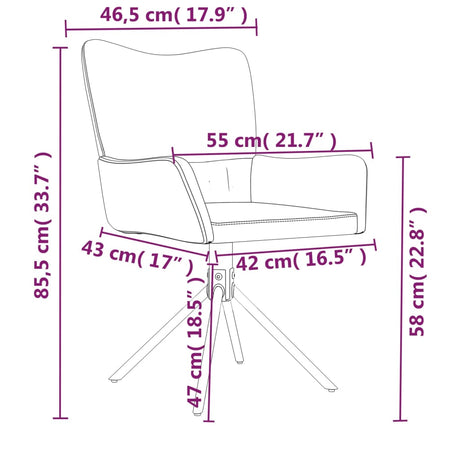 Eetkamerstoelen draaibaar 2 st fluweel blauw - AllerleiShop