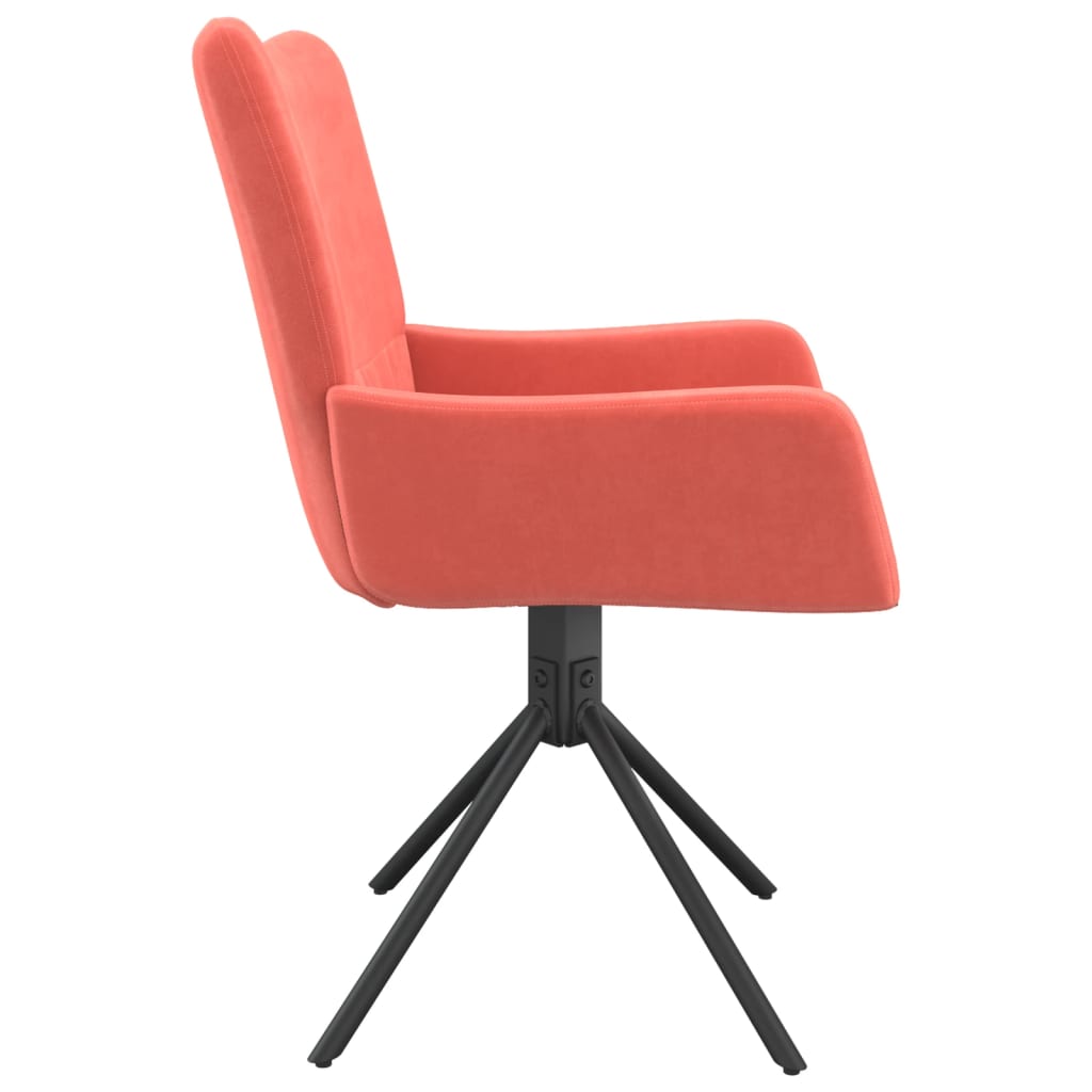 Eetkamerstoelen draaibaar 2 st fluweel roze - AllerleiShop