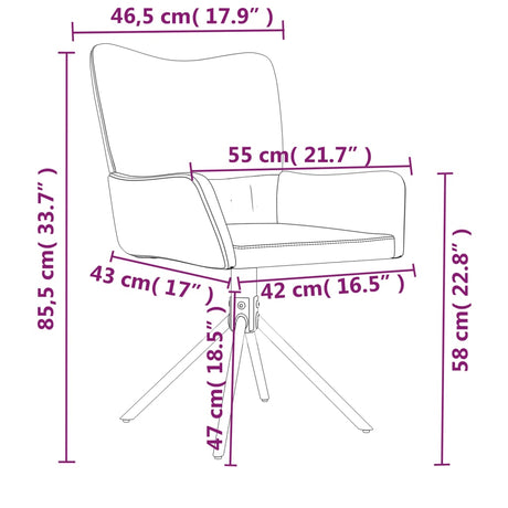 Eetkamerstoelen draaibaar 2 st fluweel roze - AllerleiShop