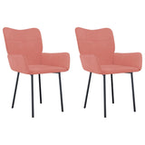 Eetkamerstoelen 2 st fluweel roze - AllerleiShop