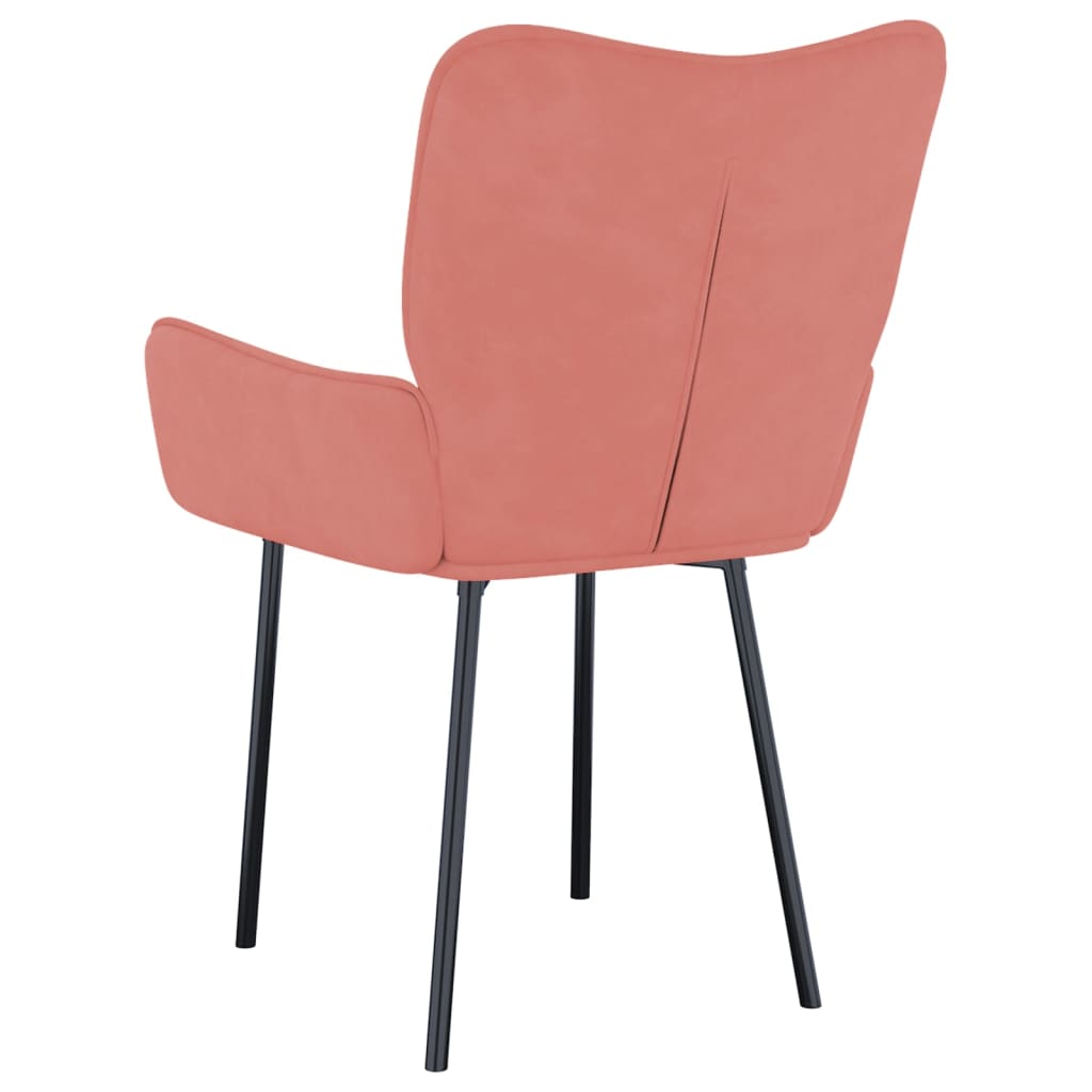 Eetkamerstoelen 2 st fluweel roze - AllerleiShop