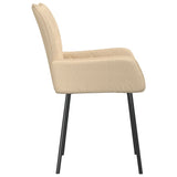 Eetkamerstoelen 2 st stof crèmekleurig - AllerleiShop