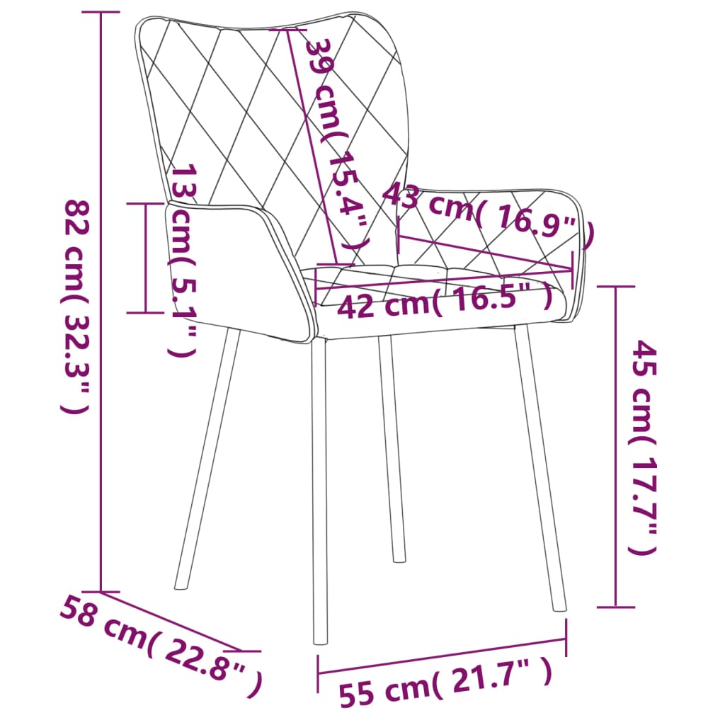 Eetkamerstoelen 2 st stof crèmekleurig - AllerleiShop