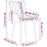 Eetkamerstoelen 2 st stof crèmekleurig - AllerleiShop