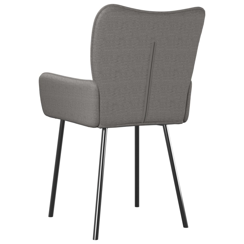 Eetkamerstoelen 2 st stof lichtgrijs - AllerleiShop