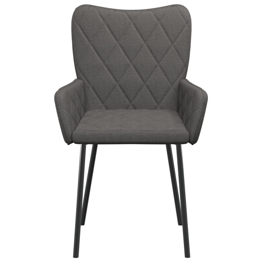 Eetkamerstoelen 2 st stof donkergrijs - AllerleiShop