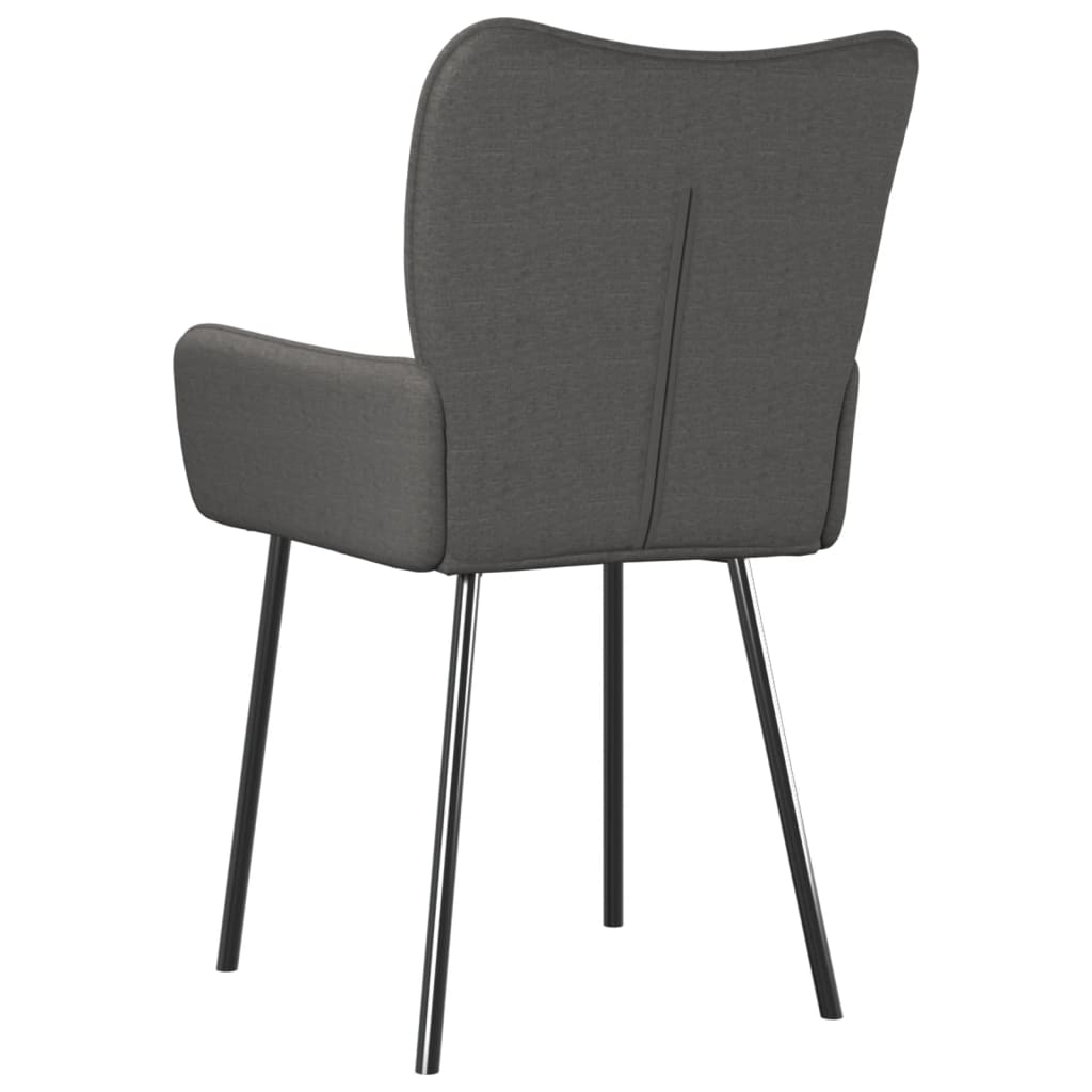 Eetkamerstoelen 2 st stof donkergrijs - AllerleiShop