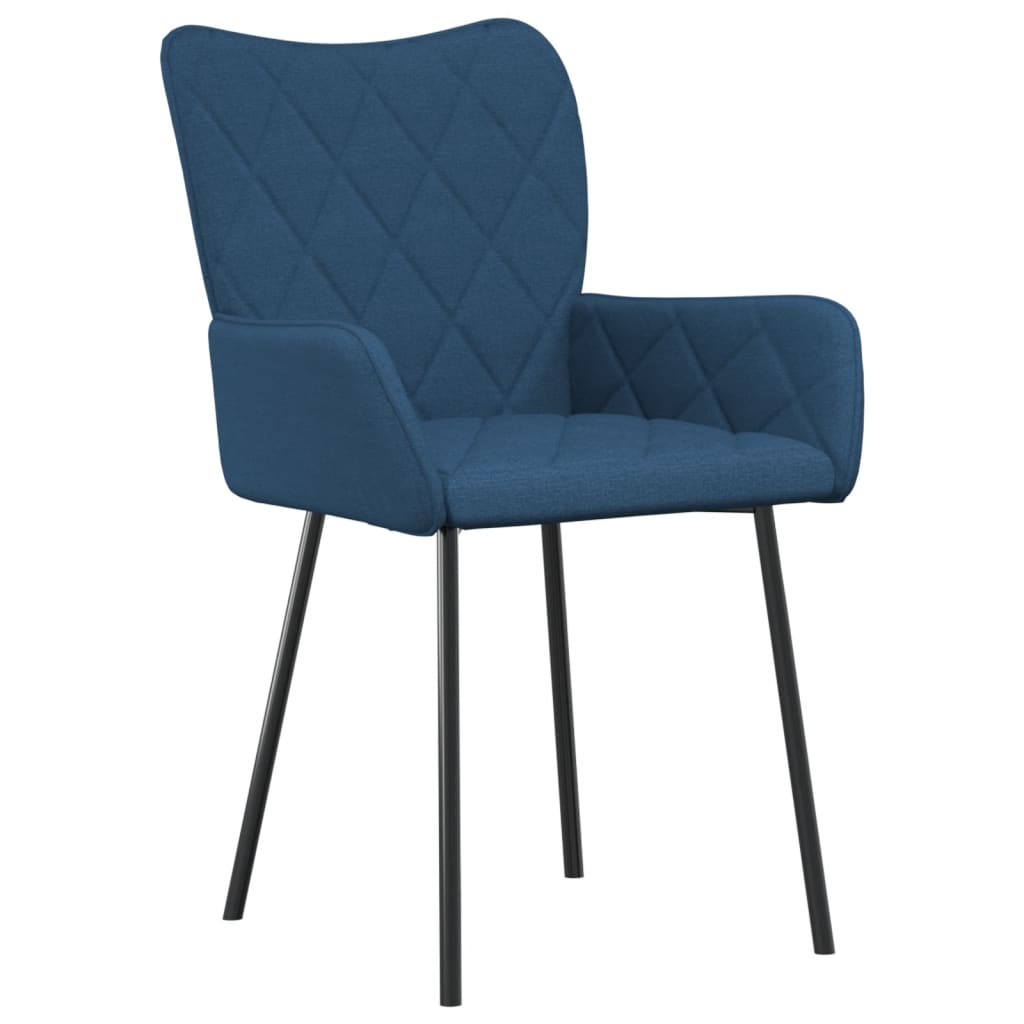 Eetkamerstoelen 2 st stof blauw - AllerleiShop