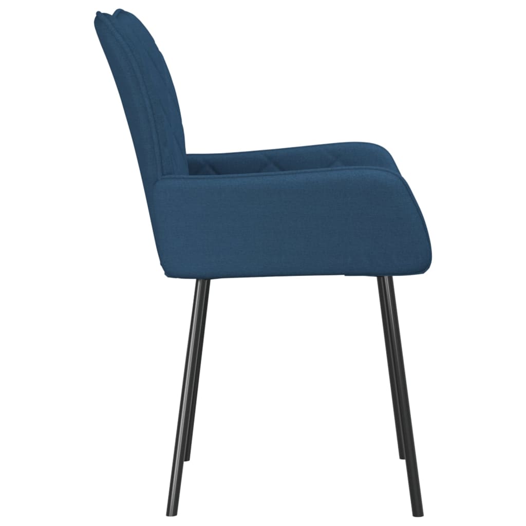 Eetkamerstoelen 2 st stof blauw - AllerleiShop