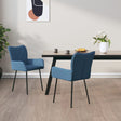 Eetkamerstoelen 2 st stof blauw - AllerleiShop