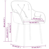 Eetkamerstoelen 2 st fluweel lichtgrijs - AllerleiShop