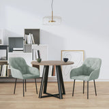 Eetkamerstoelen 2 st fluweel lichtgrijs - AllerleiShop