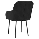 Eetkamerstoelen 2 st fluweel zwart - AllerleiShop