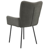 Eetkamerstoelen 2 st fluweel donkergrijs - AllerleiShop