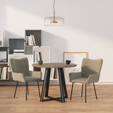 Eetkamerstoelen 2 st fluweel lichtgrijs - AllerleiShop