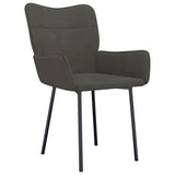 Eetkamerstoelen 2 st fluweel donkergrijs - AllerleiShop