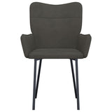 Eetkamerstoelen 2 st fluweel donkergrijs - AllerleiShop