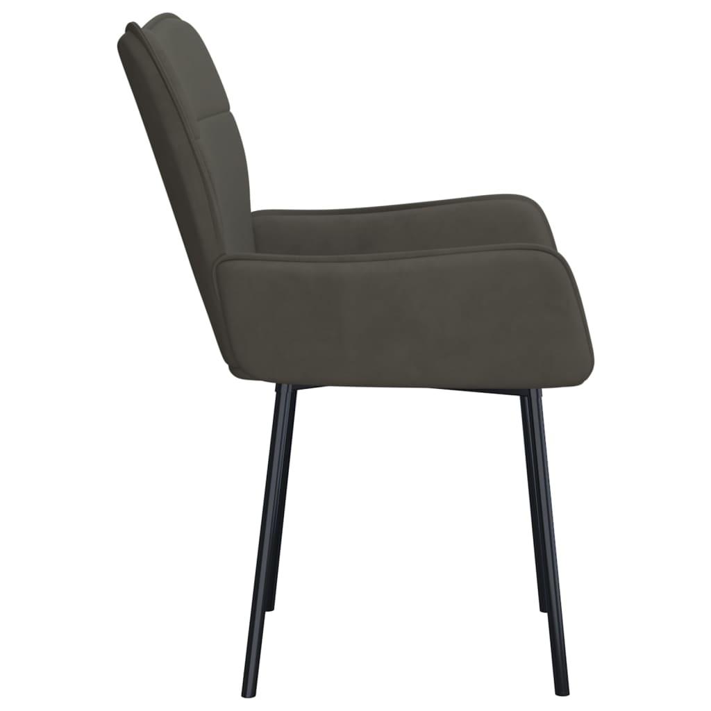 Eetkamerstoelen 2 st fluweel donkergrijs - AllerleiShop