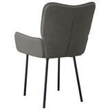 Eetkamerstoelen 2 st fluweel donkergrijs - AllerleiShop