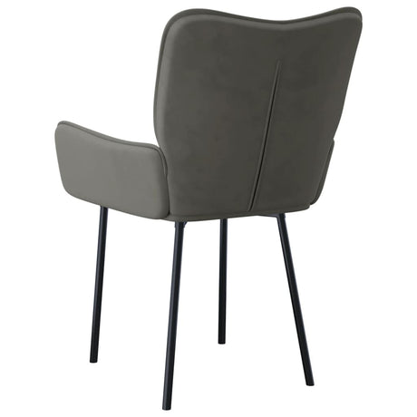 Eetkamerstoelen 2 st fluweel donkergrijs - AllerleiShop