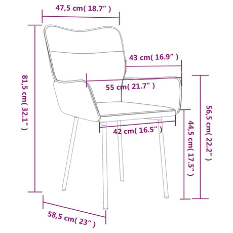 Eetkamerstoelen 2 st fluweel donkergrijs - AllerleiShop