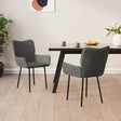 Eetkamerstoelen 2 st fluweel donkergrijs - AllerleiShop