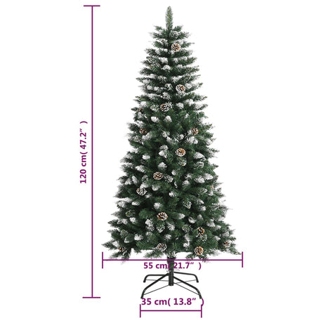 Kunstkerstboom met standaard 120 cm PVC groen - AllerleiShop