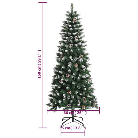 Kunstkerstboom met standaard 150 cm PVC groen - AllerleiShop