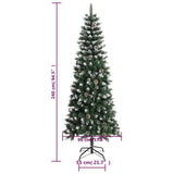 Kunstkerstboom met standaard 240 cm PVC groen - AllerleiShop