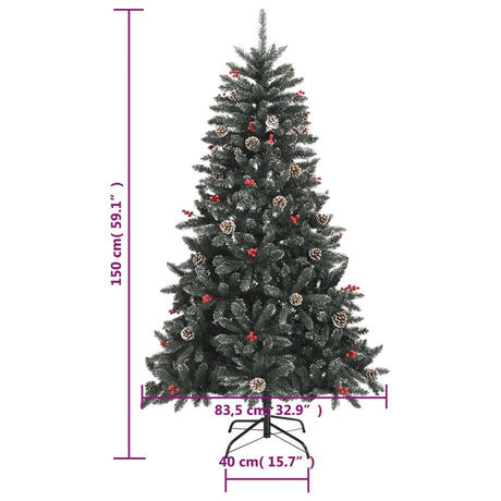 Kunstkerstboom met standaard 150 cm PVC groen - AllerleiShop