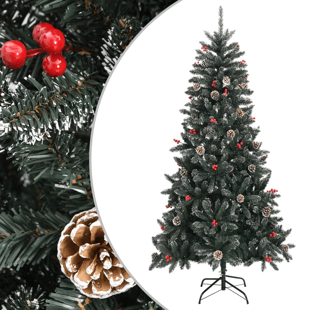 Kunstkerstboom met standaard 210 cm PVC groen - AllerleiShop