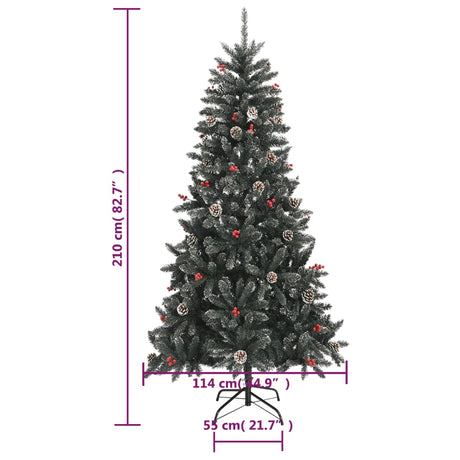 Kunstkerstboom met standaard 210 cm PVC groen - AllerleiShop