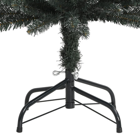 Kunstkerstboom met standaard smal 240 cm PVC groen - AllerleiShop