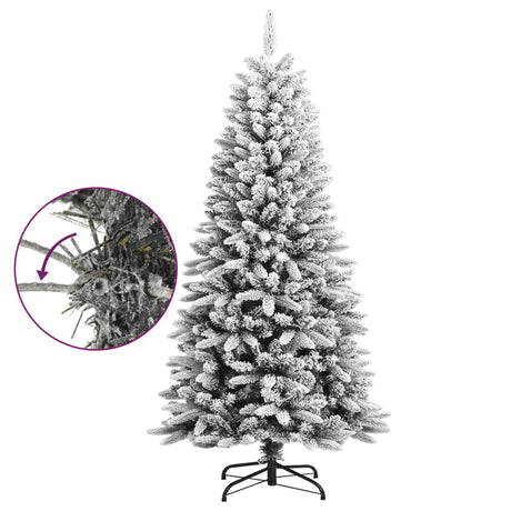 Kunstkerstboom met sneeuw 120 cm PVC en PE - AllerleiShop