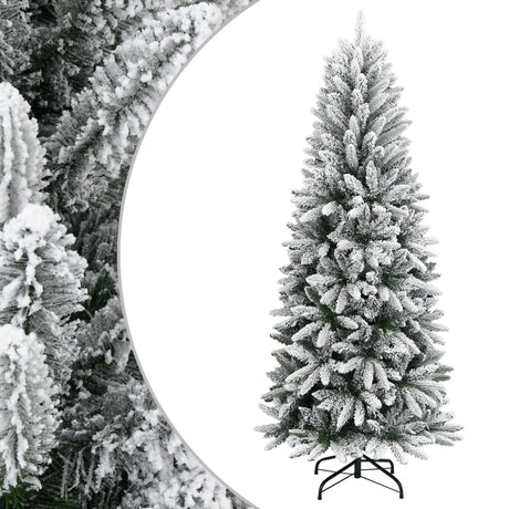 Kunstkerstboom met sneeuw 150 cm PVC en PE - AllerleiShop