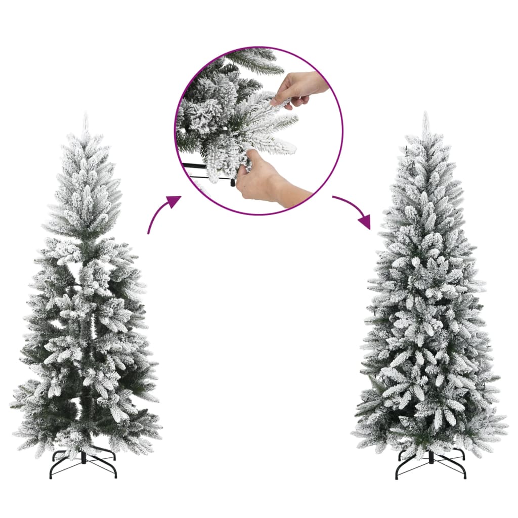 Kunstkerstboom met sneeuw 150 cm PVC en PE - AllerleiShop