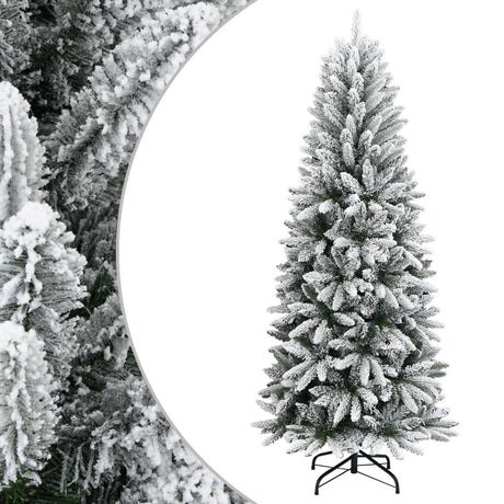 Kunstkerstboom met sneeuw 180 cm PVC en PE - AllerleiShop