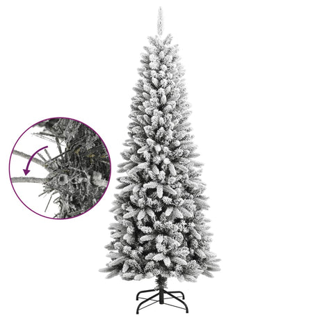 Kunstkerstboom met sneeuw 180 cm PVC en PE - AllerleiShop