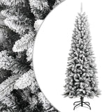 Kunstkerstboom met sneeuw 210 cm PVC en PE - AllerleiShop