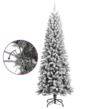 Kunstkerstboom met sneeuw 210 cm PVC en PE - AllerleiShop