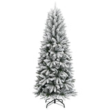 Kunstkerstboom met sneeuw 240 cm PVC en PE - AllerleiShop